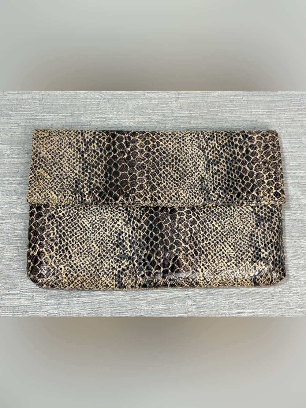 Bags by Pinky snakeskin print clutch bag